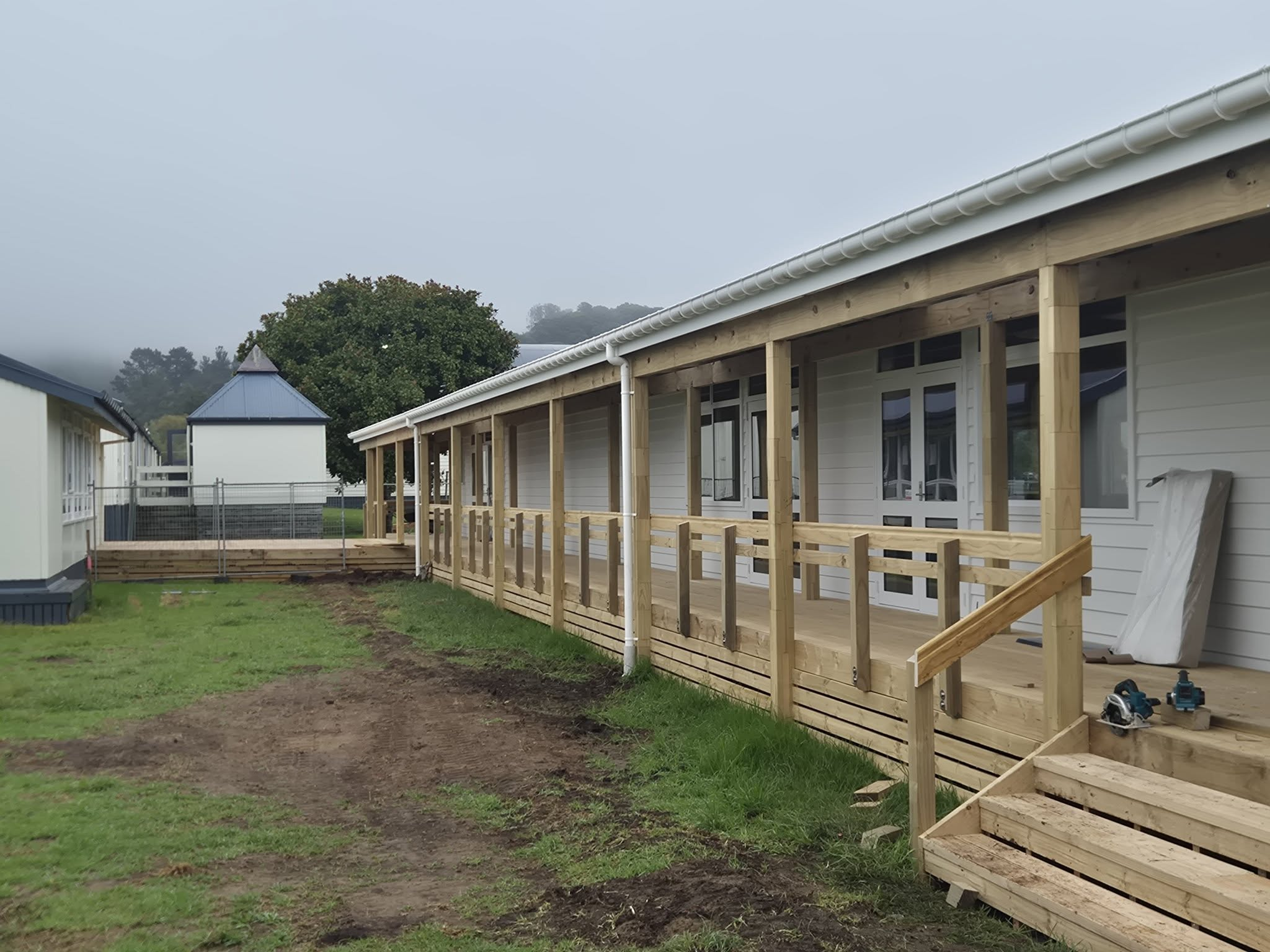 Long timber verandah and accessible ramp